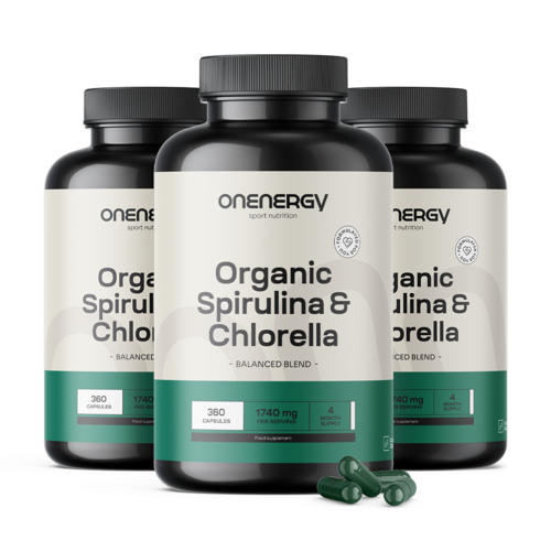 3x BIO Spirulina i chlorella, ukupno 1080 kapsula