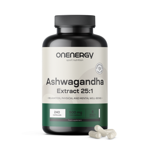 Ashwagandha 500 mg – ekstrakt 25:1, 240 kapsula