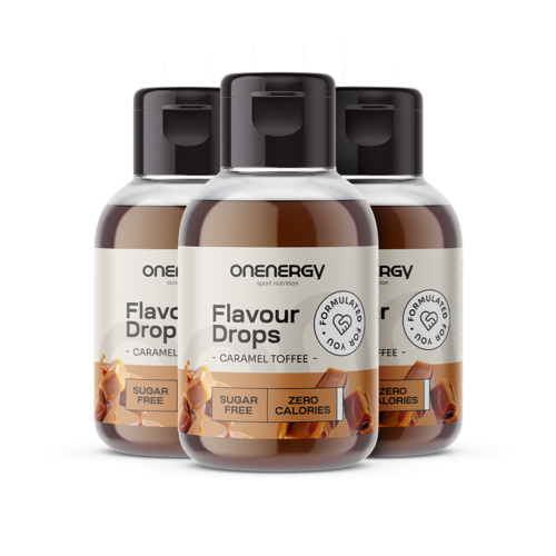 3x Flavour Drops kapi sa zaslađivačem – toffee karamela, ukupno 150 ml