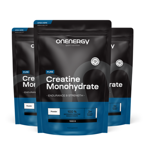 3x Pure kreatin monohidrat u prahu, ukupno 3000 g