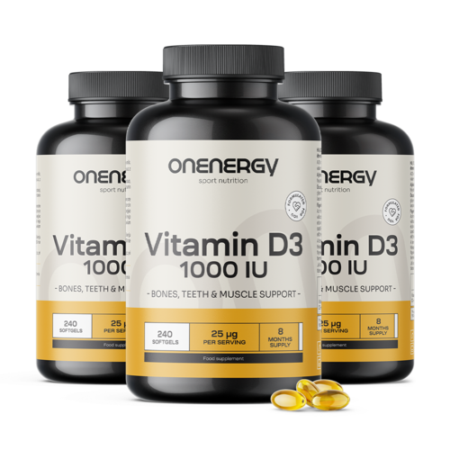 3x Vitamin D3 1000 IU, ukupno 720 mekih kapsula